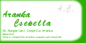 aranka csepella business card